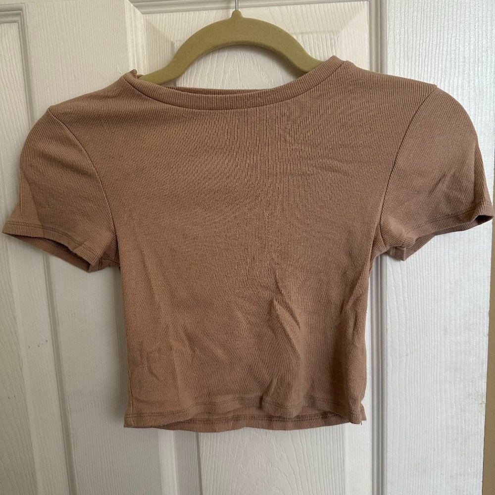 Studio Sunday - Ribbed, T-Shirt Crop Top